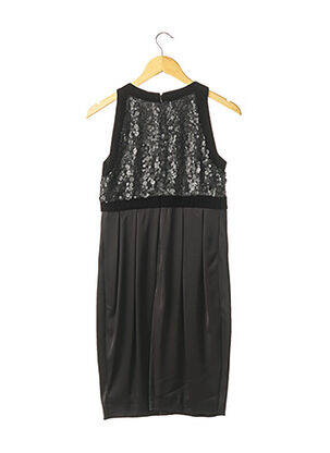 Robe mi-longue sans manche sans manche noir JIKI femme