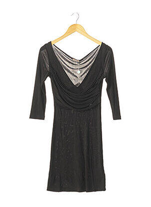 Robe courte manches longues manches longues noir GALLIANO femme
