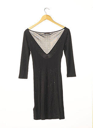 Robe courte manches longues manches longues noir GALLIANO femme