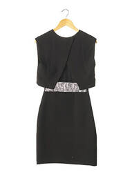 Ensemble robe bi-matiére noir SANDRO femme