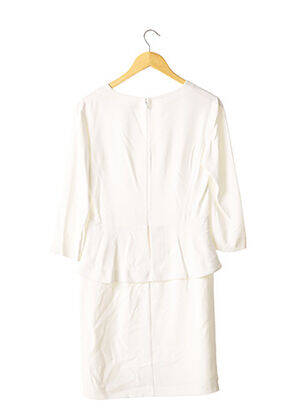 Robe mi-longue manches longues manches longues blanc ALBERTA FERRETTI femme