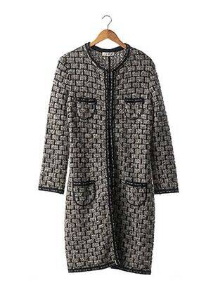 Manteau long coupe droite sans capuche gris LIL POUR L'AUTRE femme