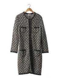 Manteau long coupe droite sans capuche gris LIL POUR L'AUTRE femme
