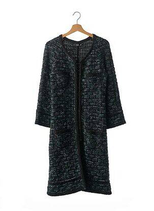 Manteau long coupe droite sans capuche vert LIL POUR L'AUTRE femme
