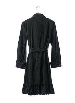 Imperméable manches longues sans capuche noir CHINE COLLECTION femme