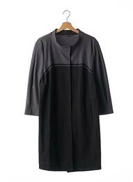 Manteau long coupe droite sans capuche gris PENNYBLACK femme