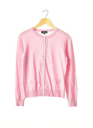 Gilet manches longues resserrée sur le bas rose OLIVER GRANT femme