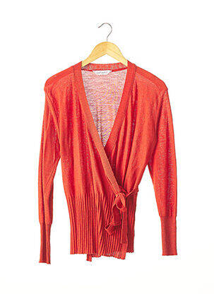 Gilet manches longues coupe cintrée rouge TEHEN femme