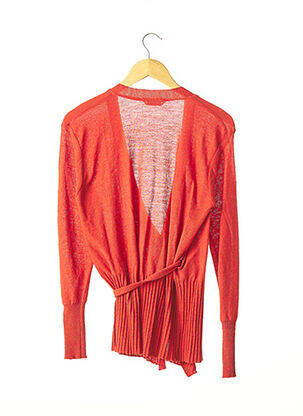Gilet manches longues coupe cintrée rouge TEHEN femme