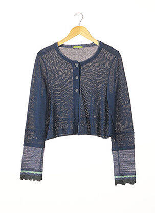 Gilet manches longues fermeture boutonnée sur le devant bleu CATHERINE ANDRE femme