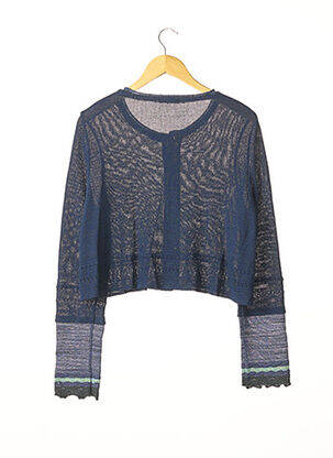 Gilet manches longues fermeture boutonnée sur le devant bleu CATHERINE ANDRE femme