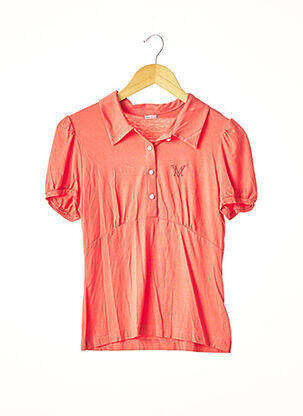 Polo broderie manches courtes orange MARIE.VALOIS femme