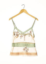 Top manches bretelles ajustables vert LA PERLA femme