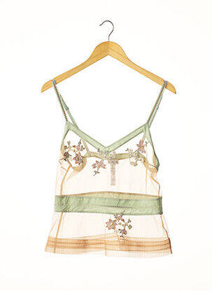 Top manches bretelles ajustables vert LA PERLA femme
