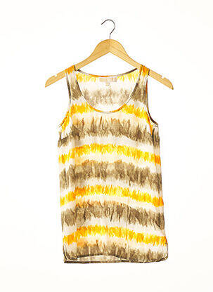 Top imprimé fantaisie sans manche jaune MICHAEL KORS femme