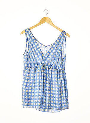 Top tissage crêpe sans manche bleu CERRUTI 1881 femme
