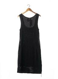 Robe pull coupe droite sans manche noir CATHERINE MALANDRINO femme