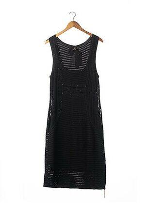 Robe pull coupe droite sans manche noir CATHERINE MALANDRINO femme