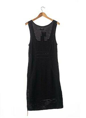 Robe pull coupe droite sans manche noir CATHERINE MALANDRINO femme