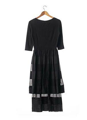 Robe mi-longue manches 3/4 manches 3/4 noir SANS MARQUE femme