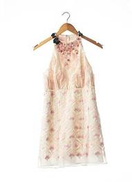 Robe mi-longue imprimé fantaisie sans manche rose GIAMBA femme
