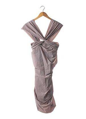 Robe mi-longue fermeture zippée au dos fines bretelles gris LA PETITE S... femme