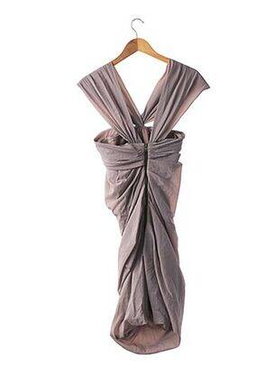 Robe mi-longue fermeture zippée au dos fines bretelles gris LA PETITE S... femme