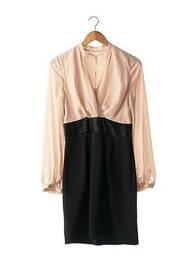 Robe mi-longue manches longues manches longues noir HALSTON HERITAGE femme