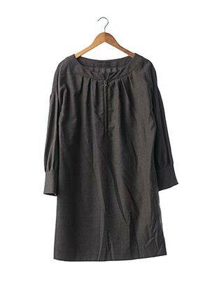 Robe mi-longue manches longues manches longues gris DEREK LAM femme