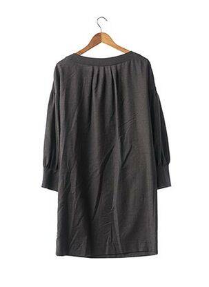 Robe mi-longue manches longues manches longues gris DEREK LAM femme