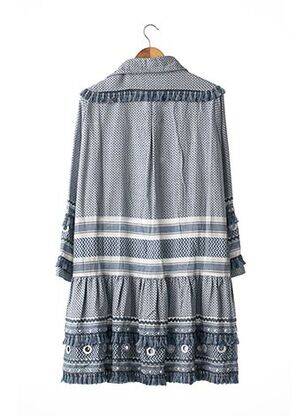 Robe mi-longue imprimé fantaisie manches longues bleu DODO BAR OR femme