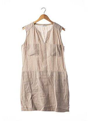 Robe mi-longue sans manche sans manche beige ZAPA femme