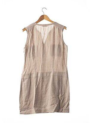 Robe mi-longue sans manche sans manche beige ZAPA femme