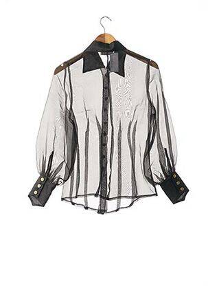 Chemisier coupe cintrée manches longues noir SASSIA femme