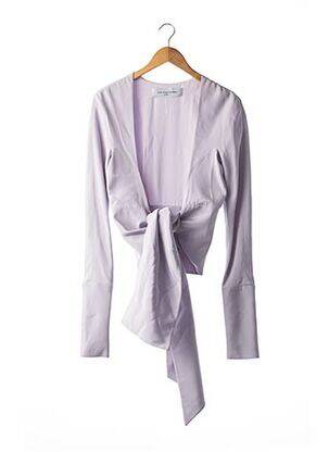 Veste chic col v violet JEAN-LOUIS SCHERRER femme