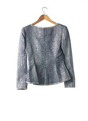 Veste chic col v bleu DAVID MOLHO femme