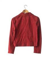Veste en cuir rouge PABLO pour femme seconde vue