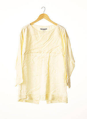 Blouse col rond manches longues beige ISSEY MIYAKE femme