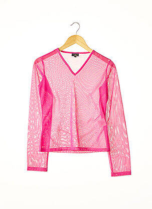 Top coupe cintrée manches longues rose ROBERTO CAVALLI femme