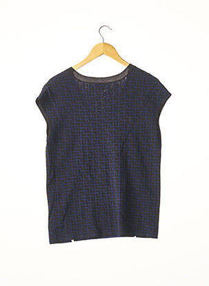 Pull coupe droite manches courtes bleu OHNE TITEL femme