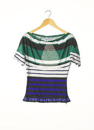 Top manches courtes manches courtes vert PRADA femme