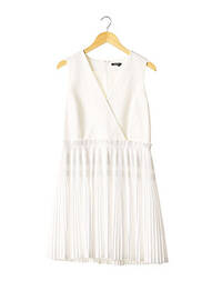 Robe mi-longue sans manche sans manche blanc RAOUL femme