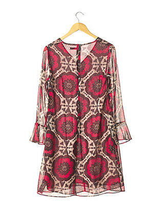 Robe mi-longue coupe fluide rouge MALIPARMI femme
