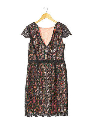 Robe mi-longue manches courtes manches courtes noir HOSS femme