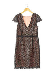 Robe mi-longue manches courtes manches courtes noir HOSS femme
