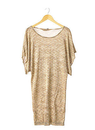 Robe pull coupe droite beige SCAPA femme