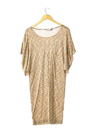 Robe pull coupe droite beige SCAPA femme