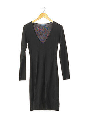 Robe pull col v manches longues noir HOBBS femme