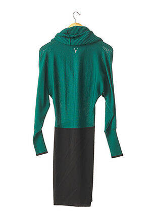 Robe pull coupe cintrée manches longues vert LUISA SPAGNOLI femme