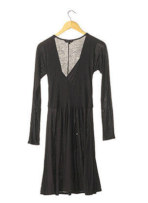 Robe mi-longue manches longues manches longues noir TARA JARMON femme